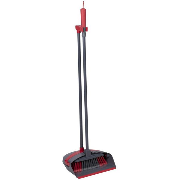 DIRT DEVIL Kehrgarnitur Dirt Devil Kehrgarnitur Grau/Rot, (1x Handfeger, 1x Besen)