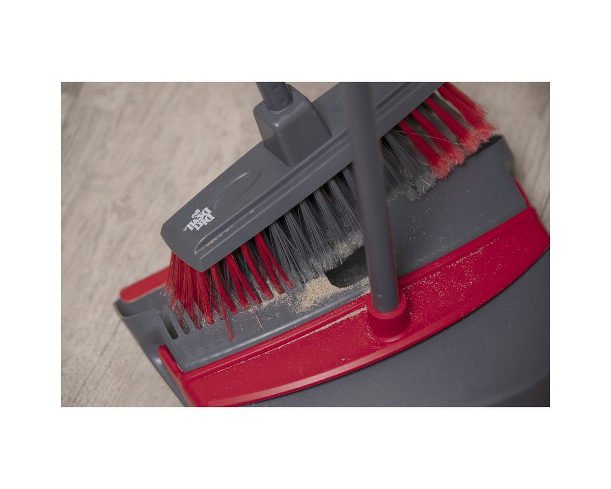 DIRT DEVIL Kehrgarnitur Dirt Devil Kehrgarnitur Grau/Rot, (1x Handfeger, 1x Besen) – Bild 4 von 5