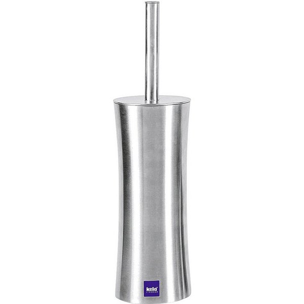 kela Badaccessoire-Set, Optimale Standfestigkeit durch konische Form, Leichte Reinigung, Hygieneschutz durch Behälterdeckel, Austausch des Bürstenkopfes durch p