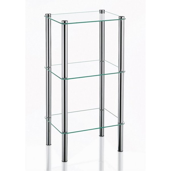 kela Badregal Lars, Sicherheitsglas, 3 Etagen, Anti-Rutsch-Stopper, flexibel einsetzbar