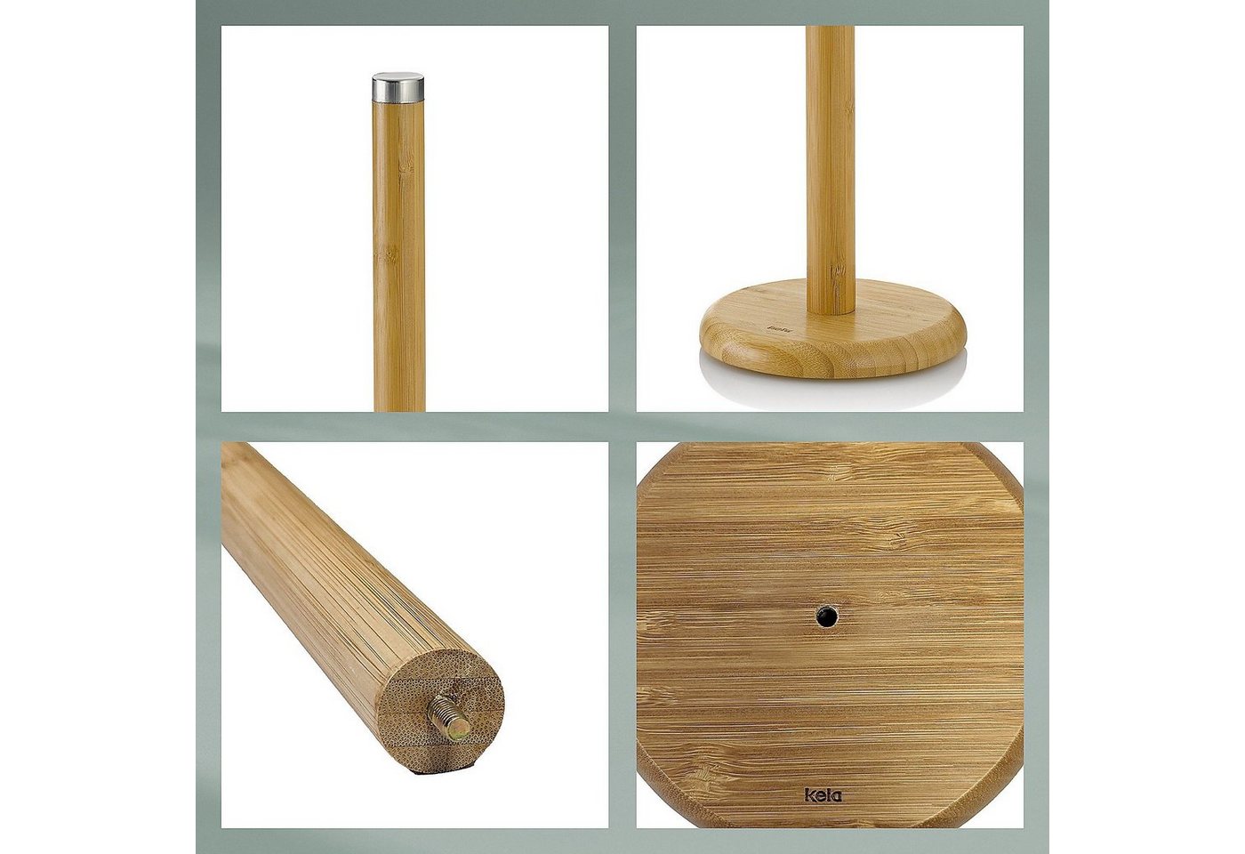 kela Küchenrollenhalter Katana, Bambusholz – Bild 5 von 5