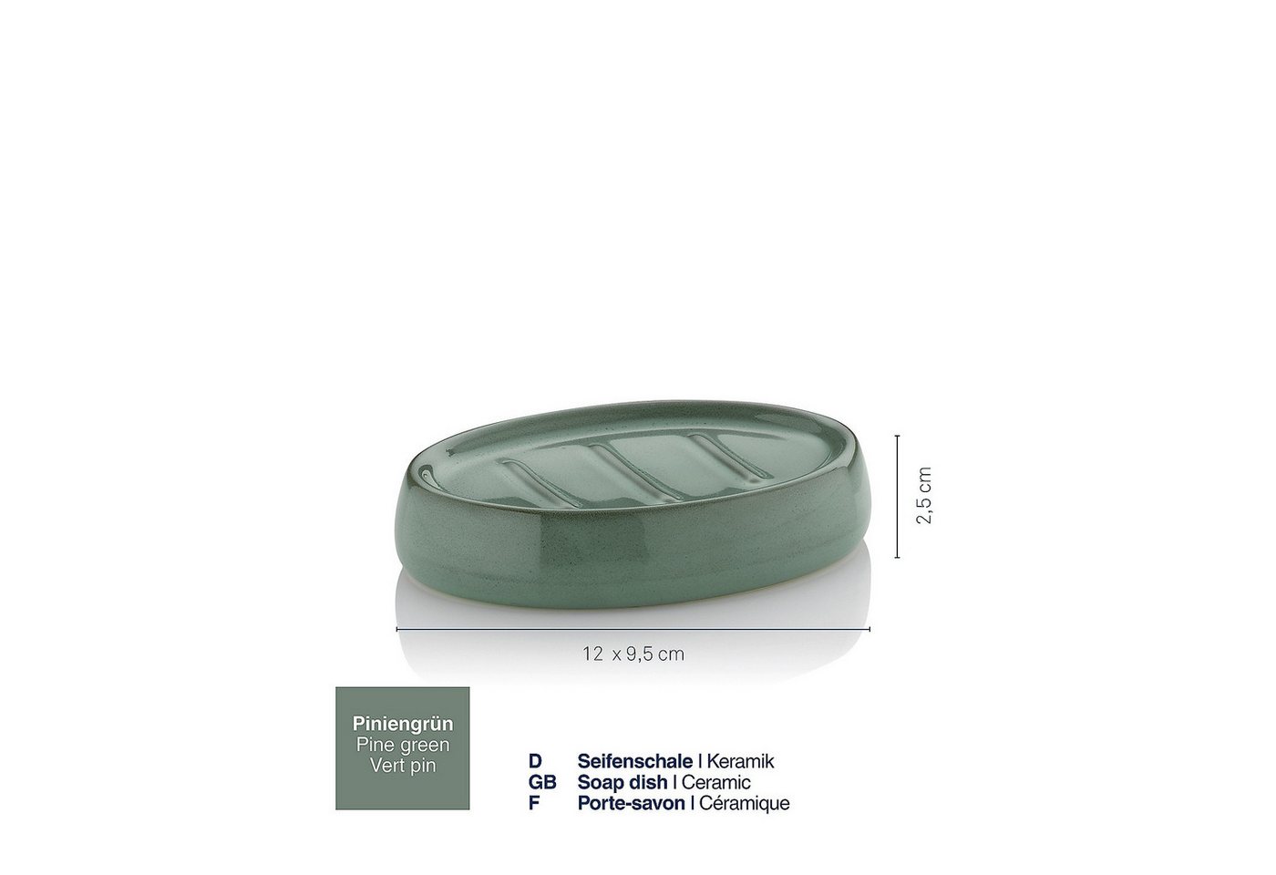 kela Seifenschale Liana, Breite: 9,5 cm, Retro-Look, glänzende Keramik – Bild 3 von 5