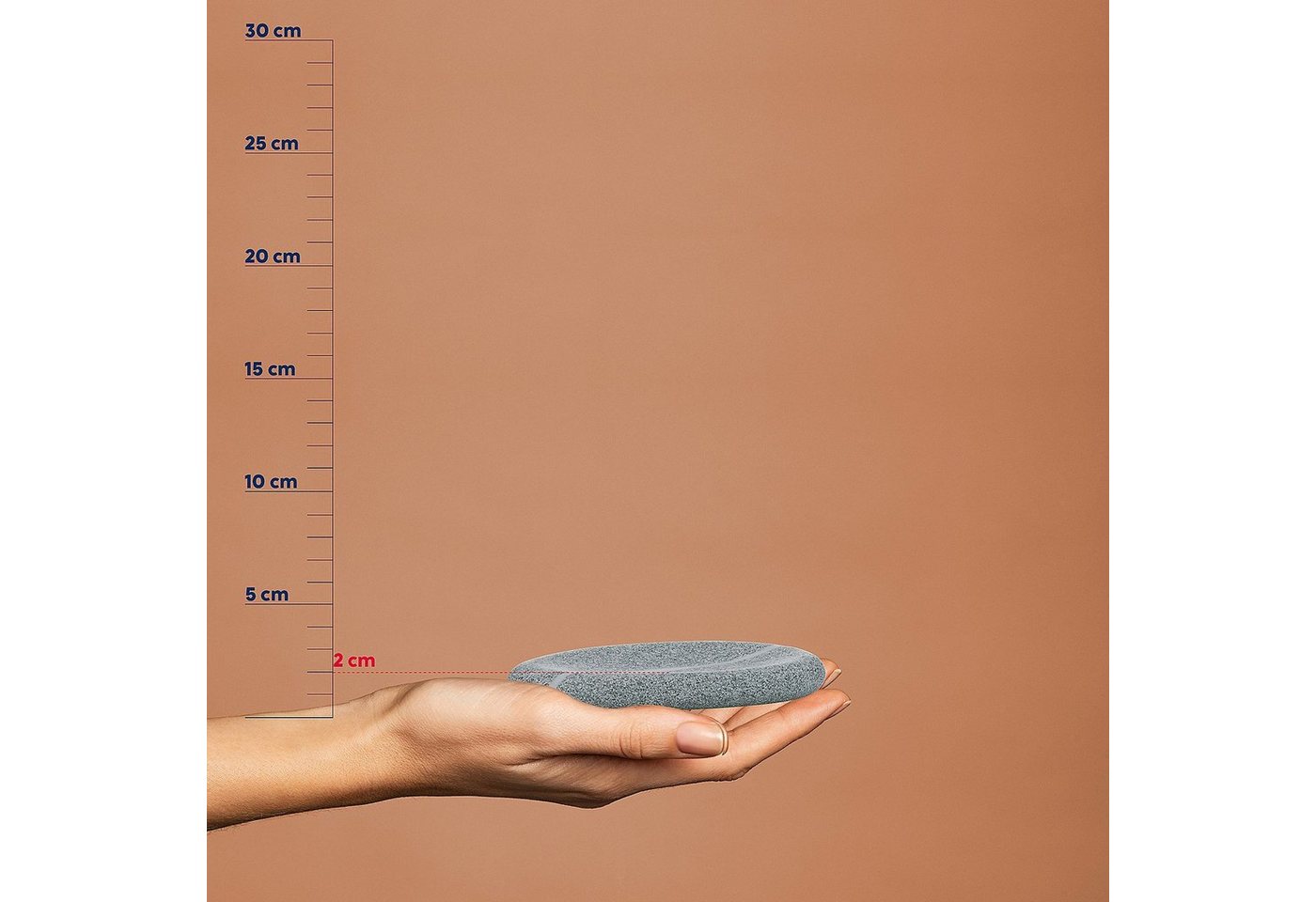 kela Seifenschale Talus, Breite: 8,5 cm, Natursteinoptik – Bild 5 von 5