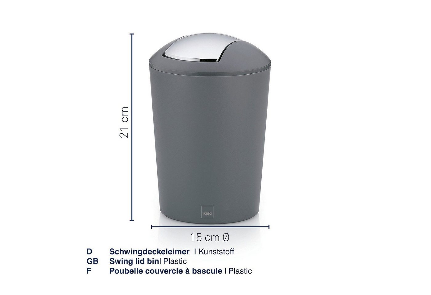kela Tischrestebehälter Marta, matte Optik, 1,7 L – Bild 3 von 5