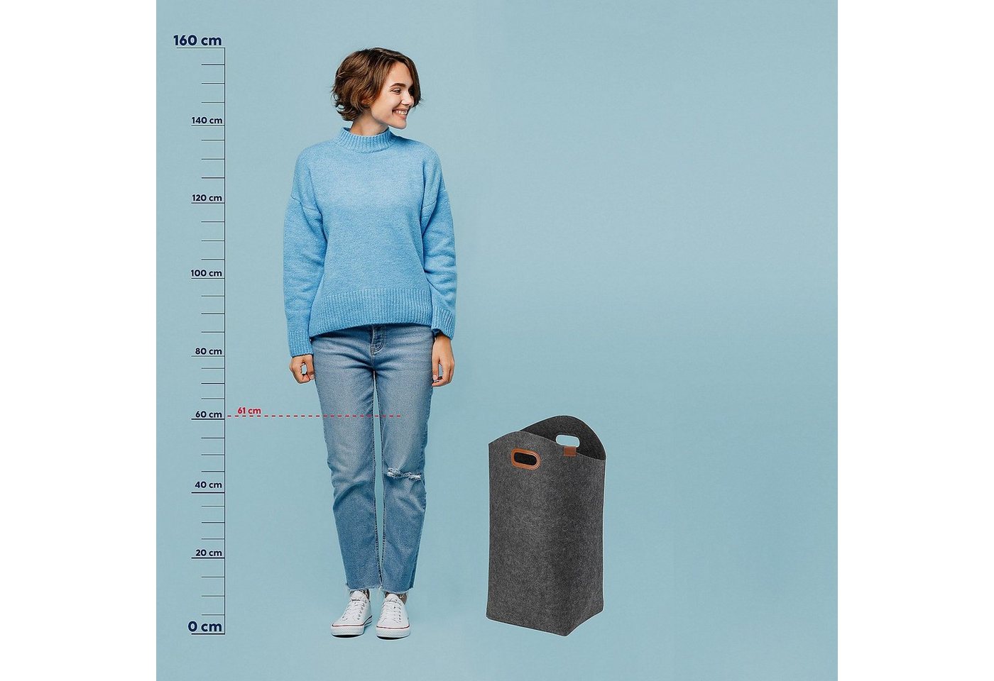 kela Wäschebox Fay, Kunstledergriffe – Bild 4 von 5