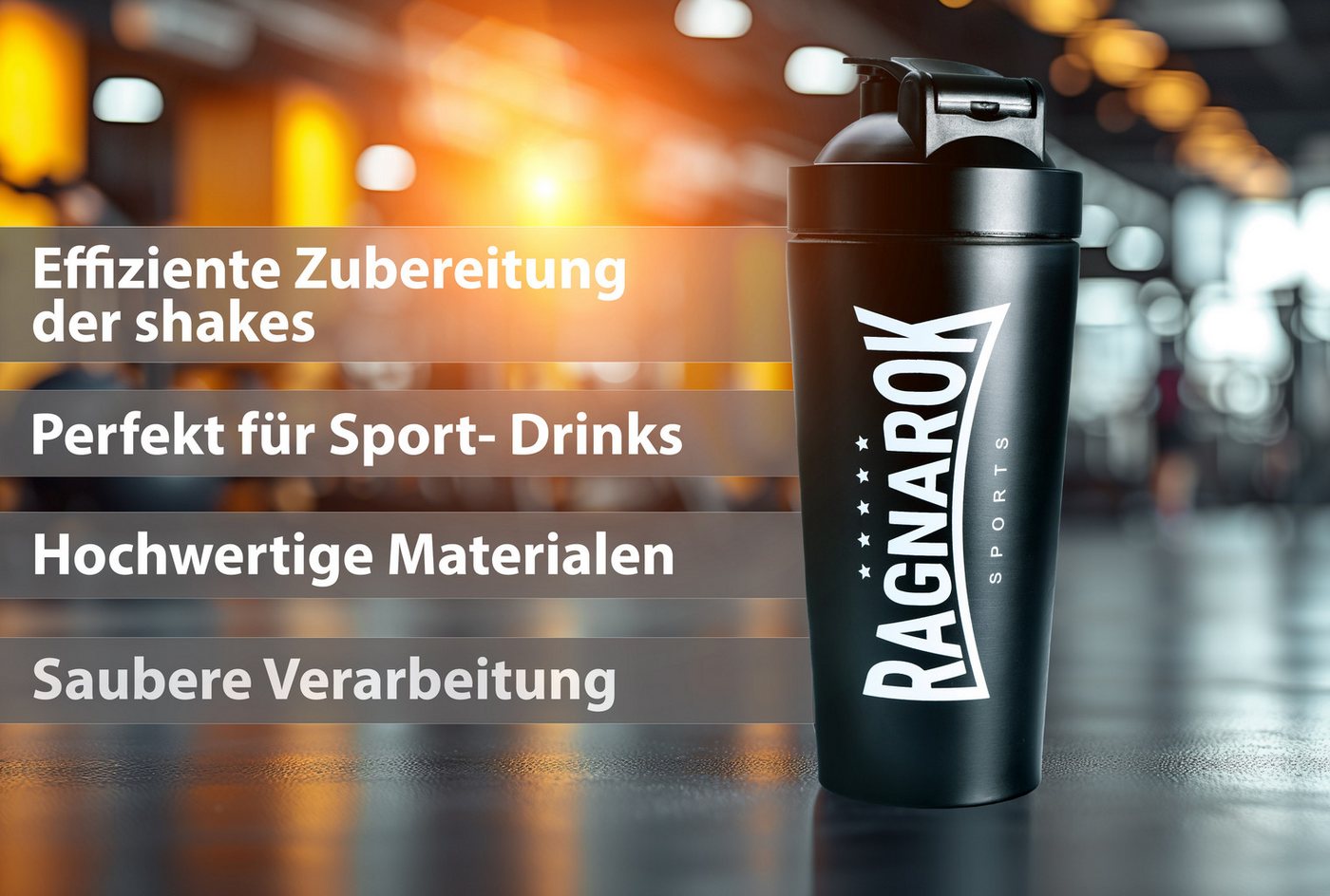 Kemes Protein Shaker Edelstahl Shaker Protein 750ml, (Set, Shaker), 750 Milliliter – Bild 5 von 5