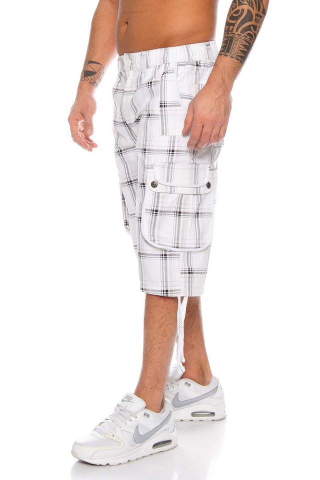 Kendindza Cargobermudas 3/4 Bermuda Shorts Herren, Kurze Hose Herren, Cargo Shorts Dehnbund Taschen Capri Cargohose kurz – Bild 2 von 4