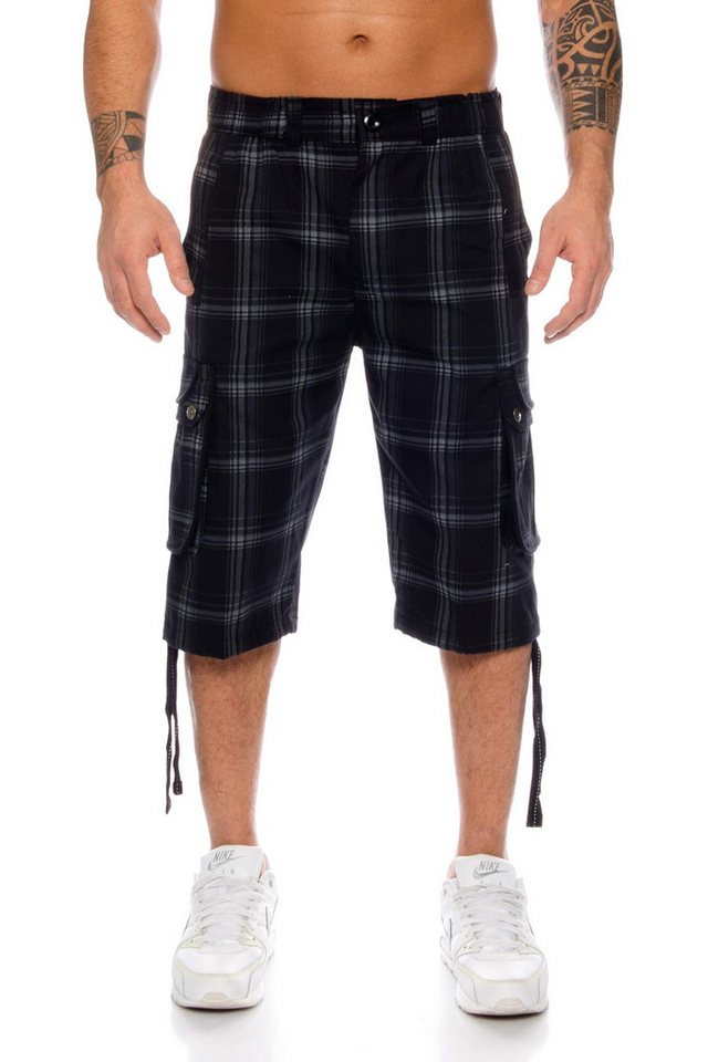 Kendindza Cargobermudas 3/4 Bermuda Shorts Herren, Kurze Hose Herren, Cargo Shorts Dehnbund Taschen Capri Cargohose kurz – Bild 2 von 5