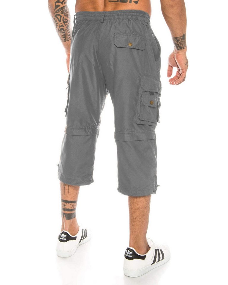 Kendindza Collection Cargobermudas Bermuda Shorts Herren Kurze Hose 3/4 Hose Cargo Taschen abnembare Beine kurze Hose Herren Cargoshorts Sommer – Bild 4 von 5