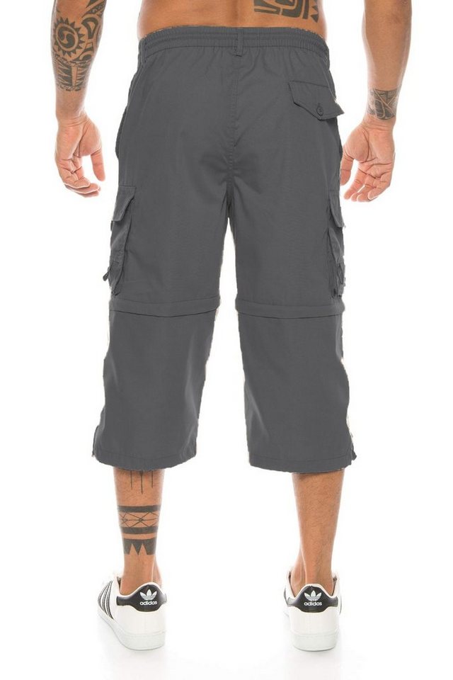 Kendindza Collection Cargobermudas Bermudas Herren Kurze Hose Herren 3/4 Hose Herren Cargo Taschen Abnehmbare Beine kurze Hose Herren Cargoshorts Herren Sommer – Bild 3 von 4