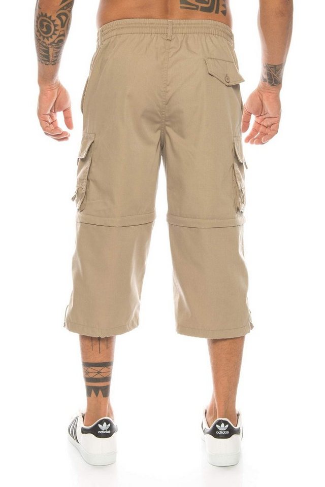 Kendindza Collection Cargobermudas Bermudas Herren Kurze Hose Herren 3/4 Hose Herren Cargo Taschen Abnehmbare Beine kurze Hose Herren Cargoshorts Herren Sommer – Bild 3 von 5