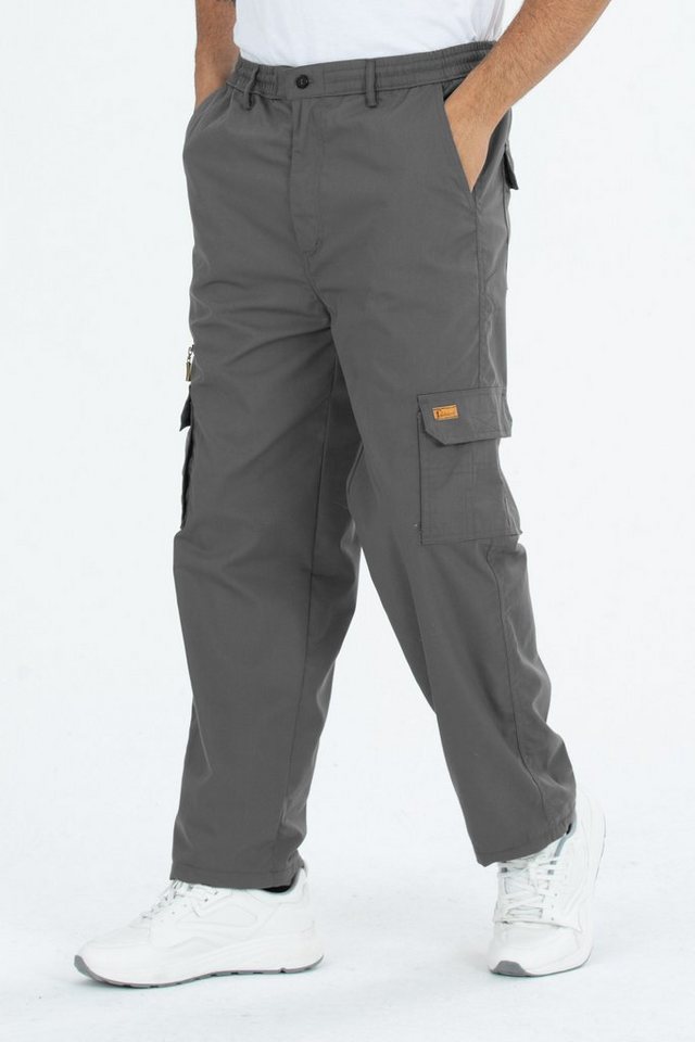Kendindza Collection Cargohose Herren Cargohose Thermohose Dehnbund Winter Cargo Hose gefüttert Arbeitshose Bundhose Stretch Bund – Bild 2 von 5