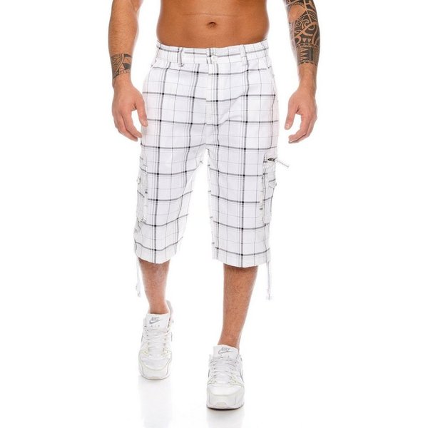 Kendindza Collection Cargoshorts 3/4 Bermuda Shorts Herren, Kurze Hose Herren, Cargobermuda Taschen Kopf und Reißverschluss Cargohose