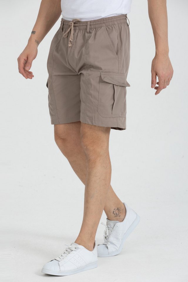 Kendindza Collection Cargoshorts Bermuda Herren Kurze Cargo Hose Schlupfhose Stretch Gummibund kurze hose Herren Cargoshorts Herren Sommer Stretch Gummibund – Bild 4 von 5