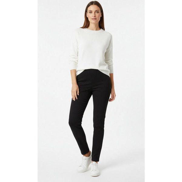 Kendindza Collection Stretch-Hose Bequeme Stoffhose elegant Slim Fit Gummibund flexiblem Rückenteil MADE IN ITALY - Weiches Material - Schlupfhose