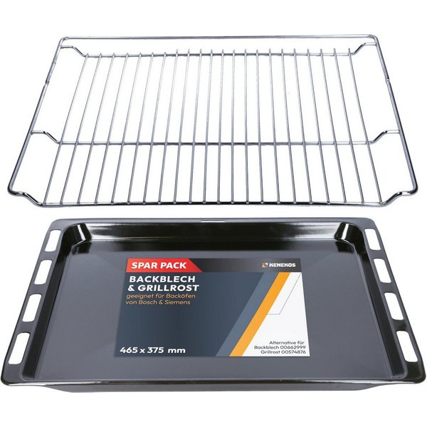 Kenekos Backblech Set mit Grillrost, Metall, (1-St), Backblech / Grillrost 465 x 375 mm