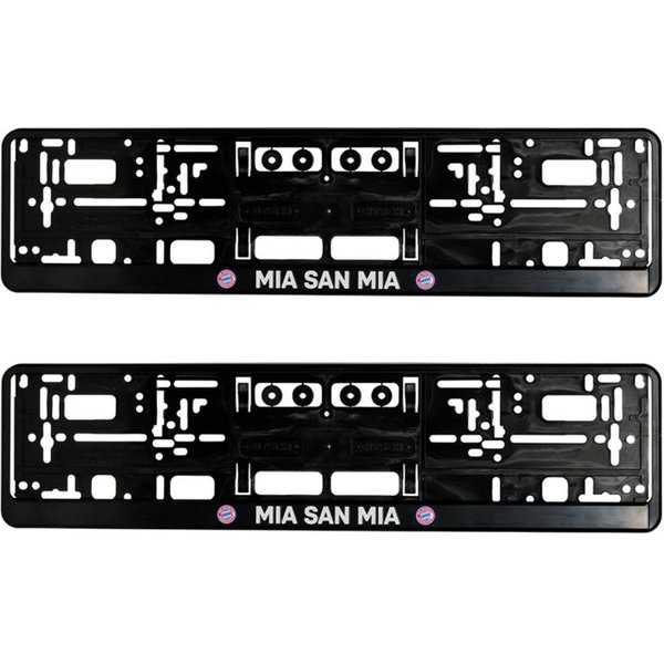 FC Bayern München Kennzeichenhalter FC Bayern München Kennzeichenhalter 3D 2er-Set (Schwarz/Rot)