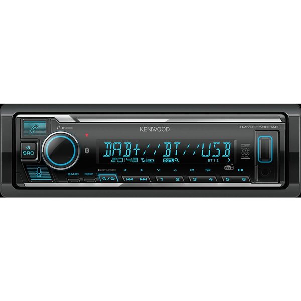 Kenwood Digital Media Receiver mit Bluetooth, Digitalradio DAB+ KMMBT508DAB Autoradio (DAB+ Tuner, Anschluss für Lenkradfernbedienung)