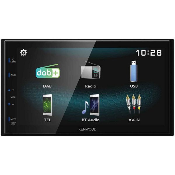 KENWOOD DMX125DAB 2-DIN DAB+ Bluetooth Apple Android Autoradio Autoradio (RDS, AM/FM Radio, Animiertes Display, Bluetooth, DAB+, Freisprecheinrichtung, Touchscr
