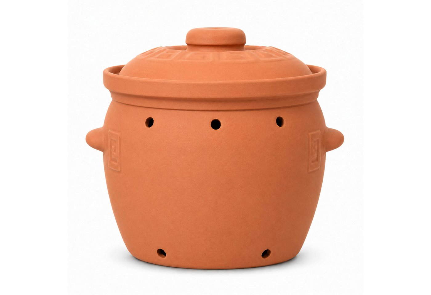 KERAZO Vorratsdose 6,5 Liter Kartoffeltopf & Zwiebeltopf mit Deckel aus Steingut, Natur, Steingut, Ohne Glasur – für dunkle, gut belüftete Kartoffellagerung – Bild 4 von 5