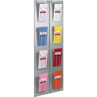 Wand-Prospekthalter "artline" 4 Fächer DIN lang
