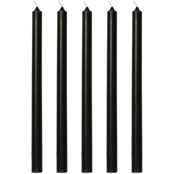 Ib Laursen Kerzenhalter IB Laursen DÜNNE Kerze SCHWARZ Ø 1,3 cm Länge 20 cm 5er Set