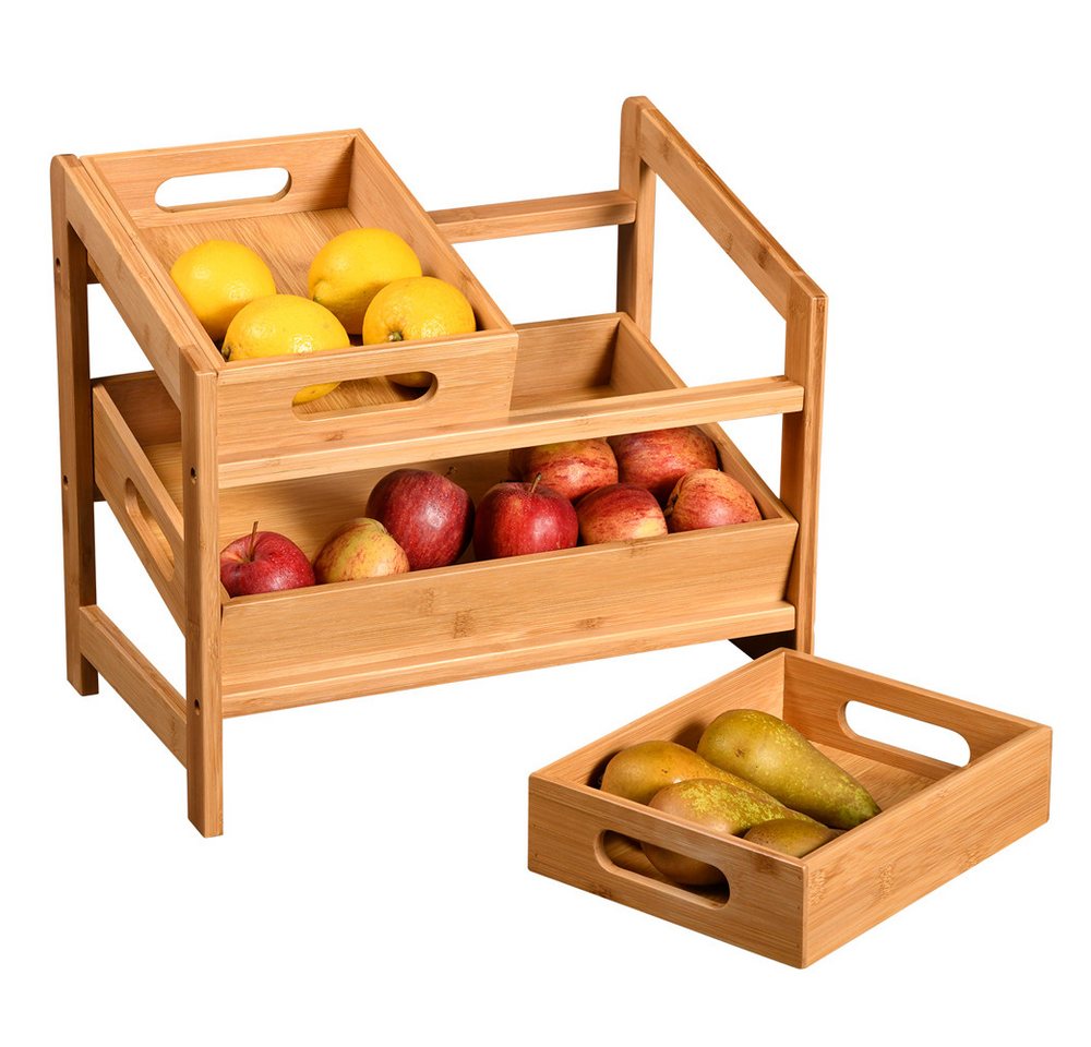 KESPER® Ablageregal Küchenregal, 1-tlg., Mit 3 abnehmbaren Bambus-Tabletts – Bild 3 von 5