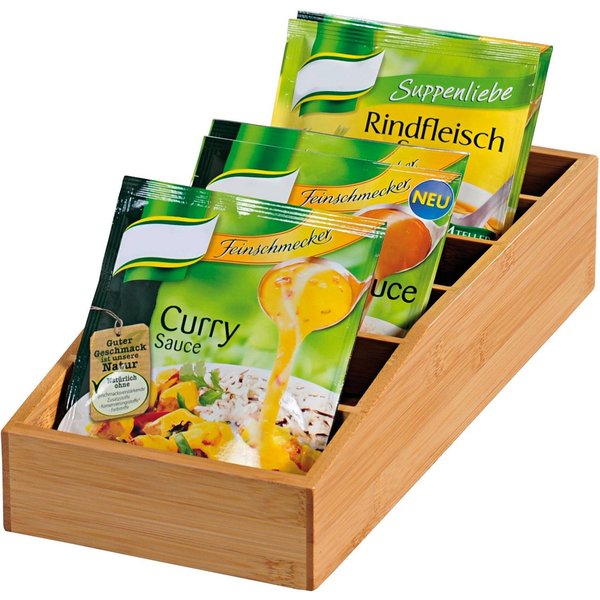 KESPER® Aufbewahrungssystem Aufbewahrungsbox, Bambus, (1-tlg), mit 6 Fächern