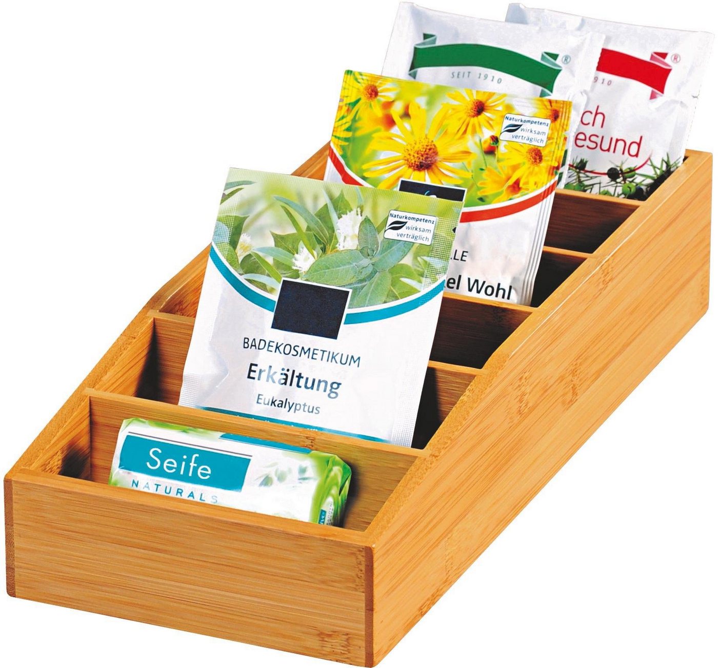 KESPER® Aufbewahrungssystem Aufbewahrungsbox, Bambus, (1-tlg), mit 6 Fächern – Bild 2 von 3