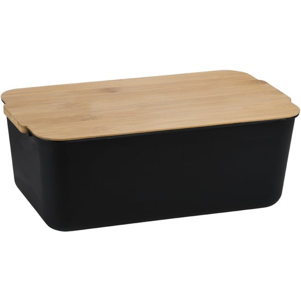 KESPER® Brotkasten Brotbox, Bambus, Kunststoff, (1-tlg), Deckel als Schneidebrett verwendbar