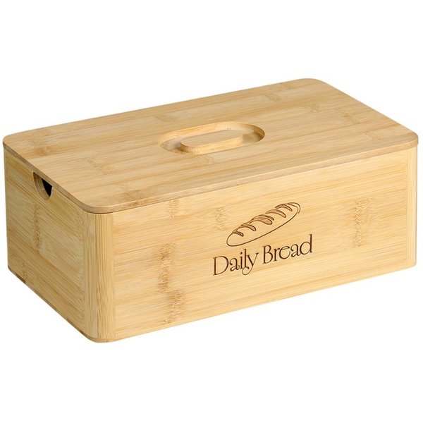 KESPER® Brotkasten Brotbox, Bambus, FSC, Bambus, (1-tlg), mit Deckel, mit Einbrand