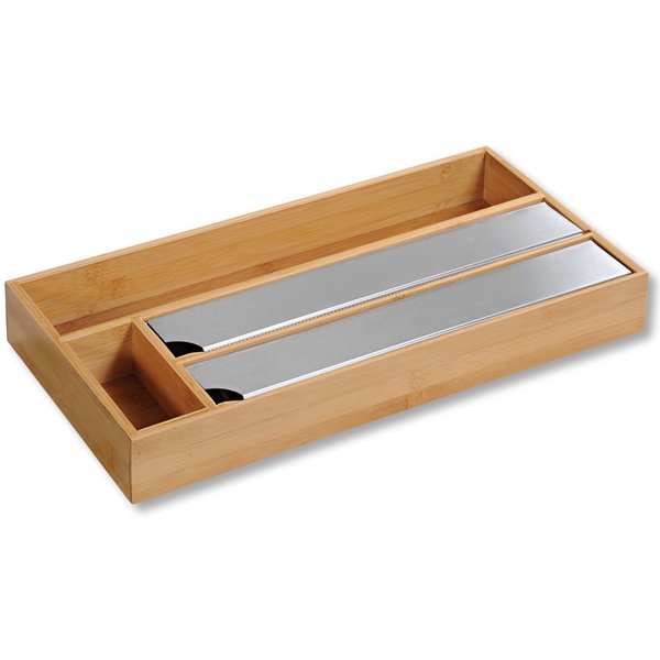 KESPER® Folienspender mit 4 Fächern, 2 davon mit Abreißkanten, (1-St), für Backpapier, Alufolie, Frischhatlefolie und Kleinteile