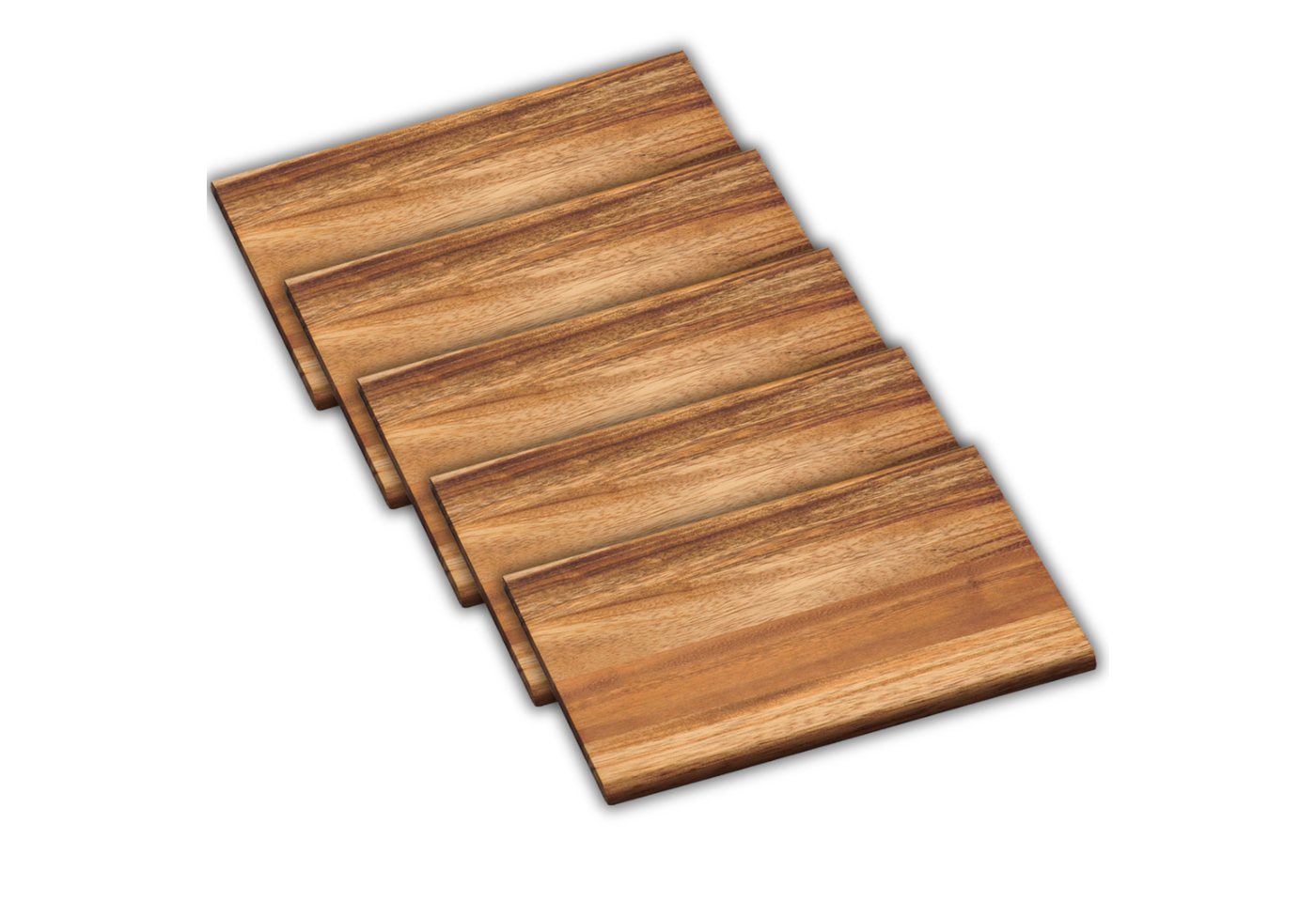KESPER® Frühstücksbrett Vesperbrett, Akazie, FSC, Akazienholz, (Set, 5-St), 5er Set – Bild 2 von 5