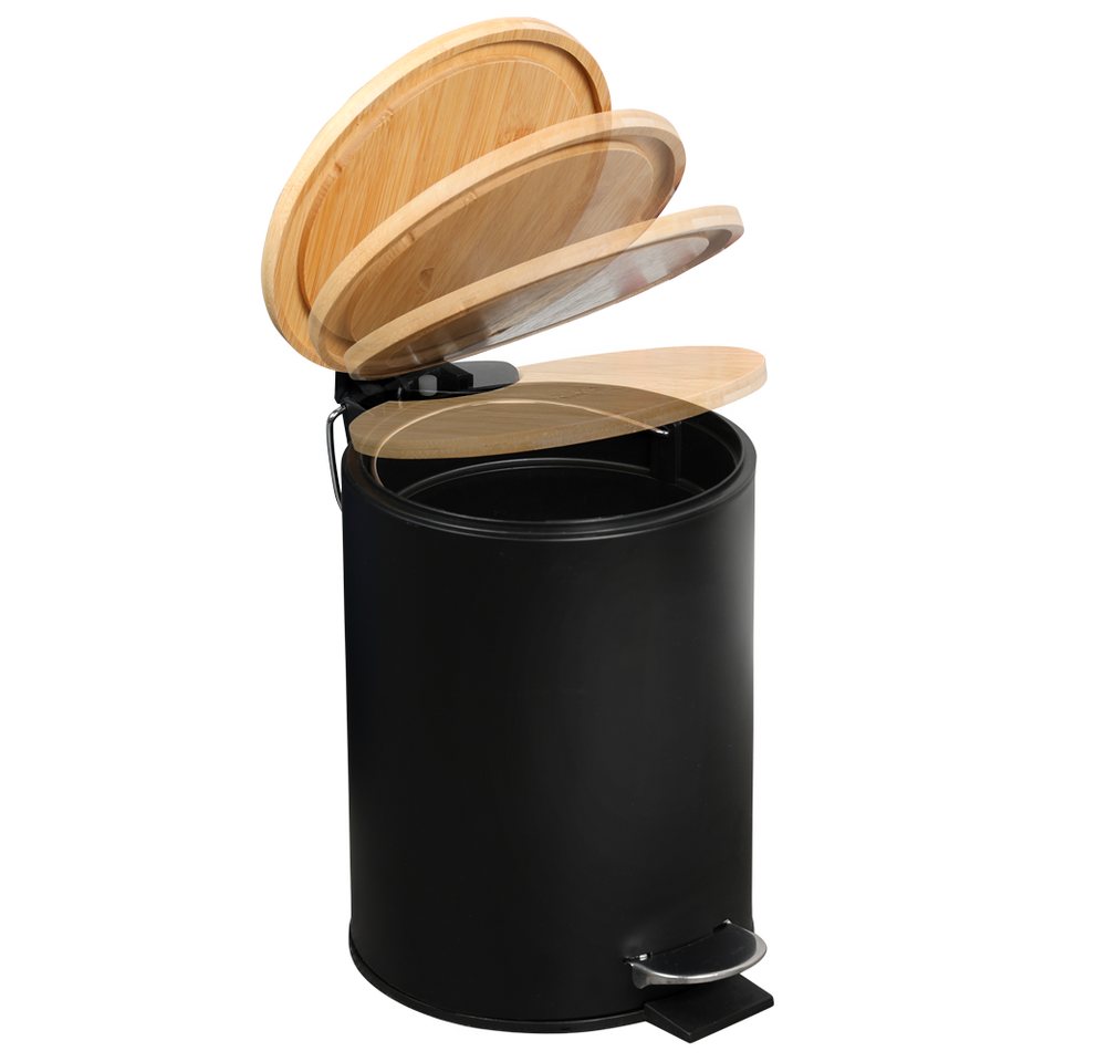 KESPER® Kosmetikeimer Mülleimer Bambus, FSC® zertifiziert, 3l, inkl. Inneneimer, Deckel mit Soft-Close – Bild 2 von 4