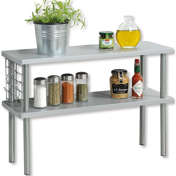 KESPER® Küchenregal Küchen-Regal mit Utensilienaufhängung - grau, 1-tlg.