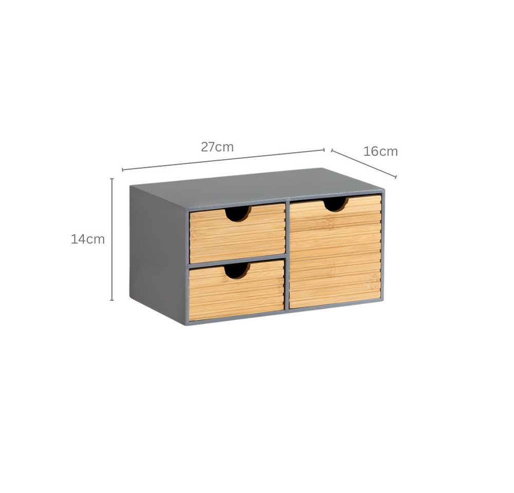 KESPER® Organizer Küchenregal, Aufbewahrungsbox, FSC®-zertifiziert (1 St), Mini-Kommode mit 3 Schubladen – Bild 5 von 5