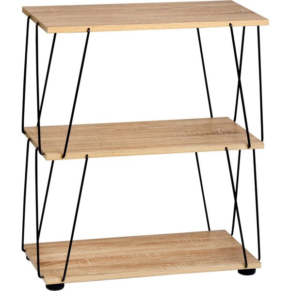 KESPER® Regal mit 3 Ablageflächen, sonoma Eiche, FSC zertifiziert, 1-tlg., Stecksystem - kein Werkzeug notwedig