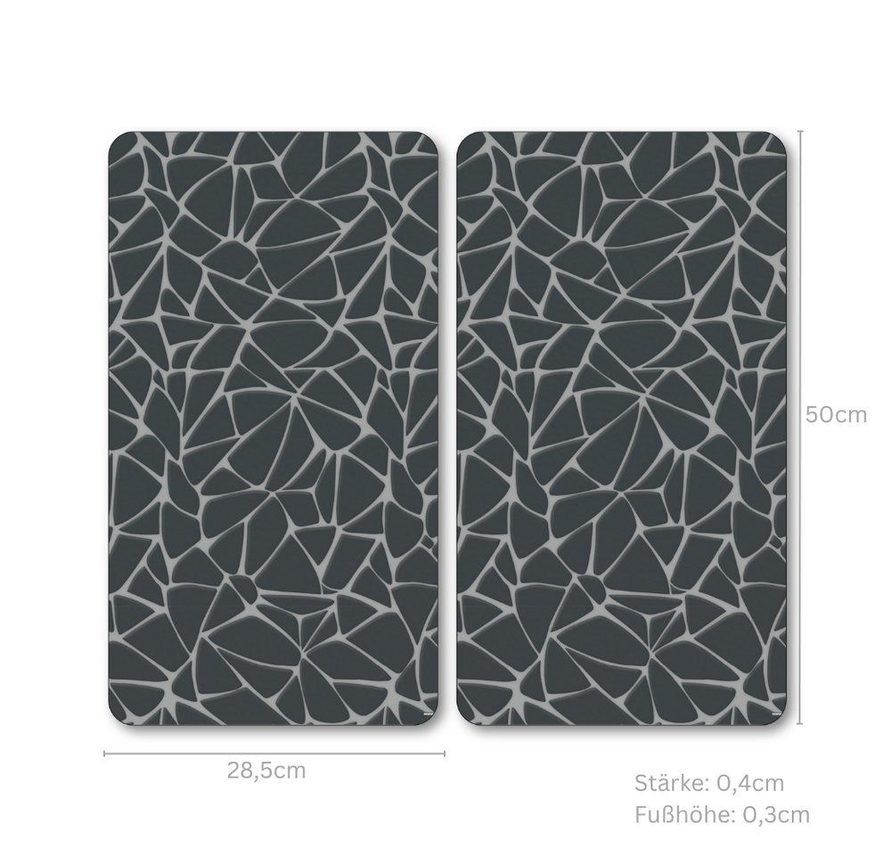 KESPER® Schneide- und Abdeckplatte Herdabdeckplatte, Motiv: Mosaik, ESG-Sicherheitsglas, (Set, 2 tlg), zum Schneiden und Abdecken – Bild 5 von 5