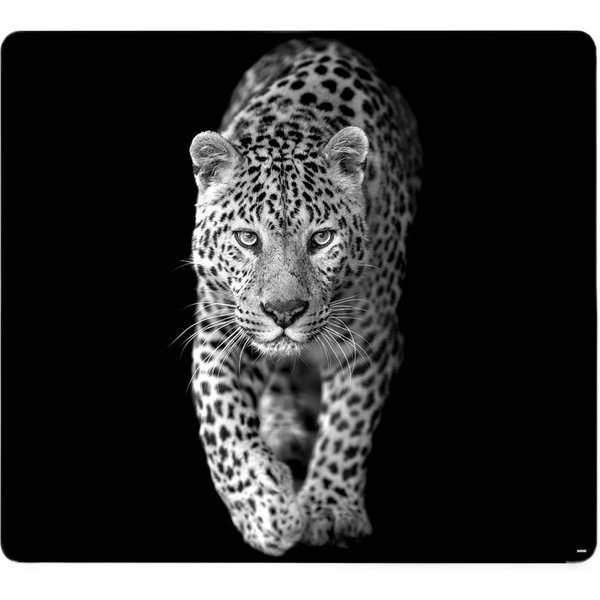 KESPER® Schneide- und Abdeckplatte Multi-Glasschneideplatte, Leopard, ESG-Sicherheitsglas, (1 tlg), 6 rutschhemmende Gummifüße, aus gehärtetem Sicherheitsglas
