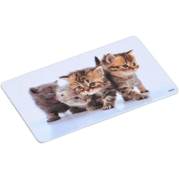 Kesper Schneidebrett Frühstücksbrettchen, Melamin "Katzen" 23,5 x 14 x 0,4 cm, Melamin