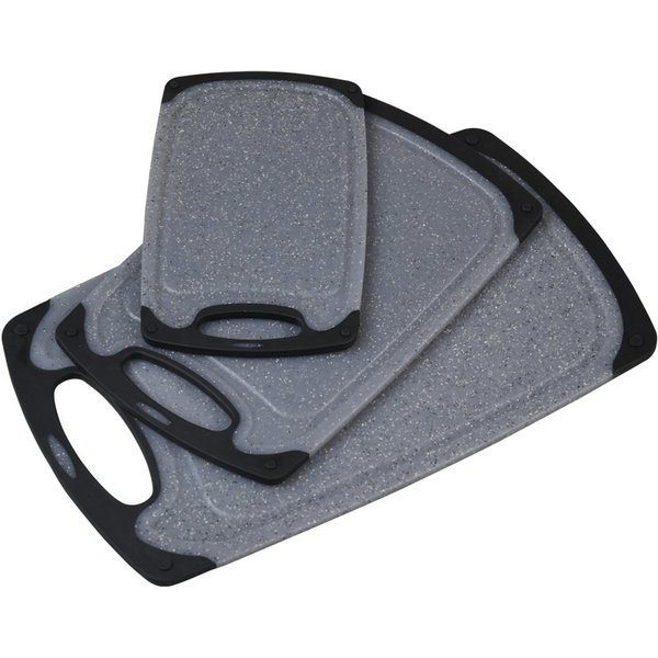 KESPER® Schneidebrett mit Saftrille und Antirutsch, Kunststoff, (Set, 3-St), 3 verschiedene Größen
