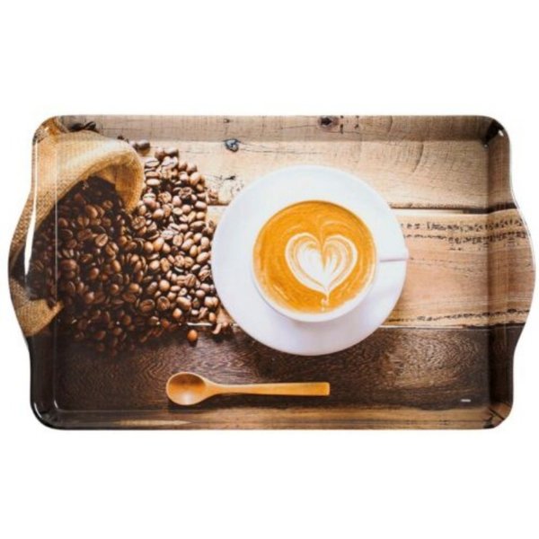 KESPER® Servierplatte Serviertablett, Motiv: CoffeeCup 77429, (1-tlg)