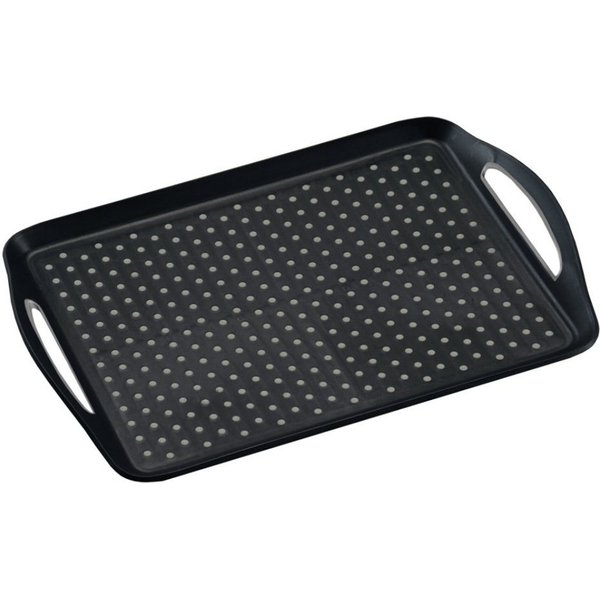 KESPER® Servierteller Serviertablett, rutschfest, schwarz 77201, (1-tlg)
