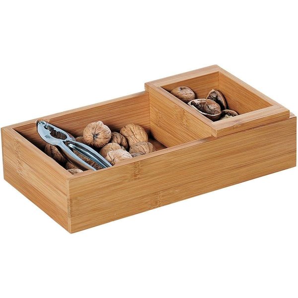 KESPER® Snackschale Nussschale inkl. Nussknacker, Bambus, (Set, 3-tlg), mit Schale für Abfälle