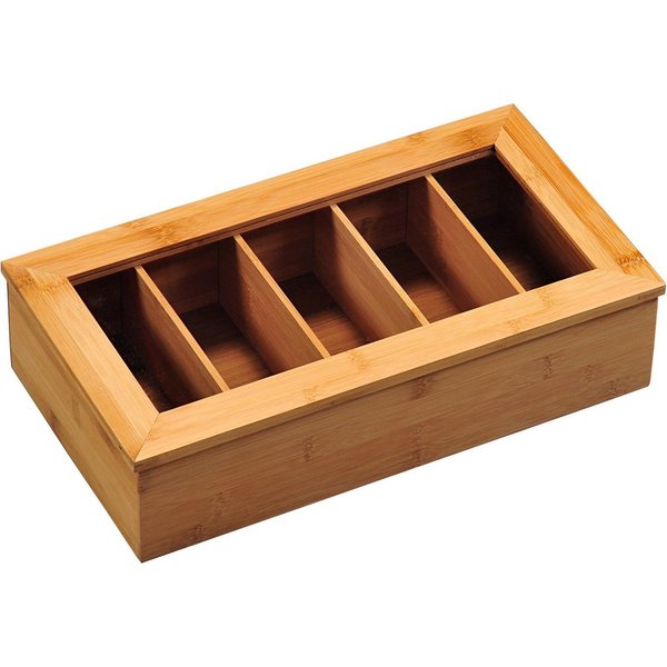 KESPER® Teedose Teebox, Bambus, (1-tlg), mit 5 Fächern