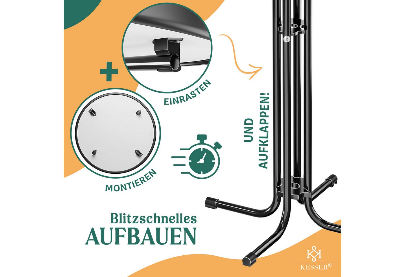 KESSER Bistrotisch (2-St), Gastro Stehtisch klappbar Gastronomie Bistrotisch rund – Bild 5 von 5