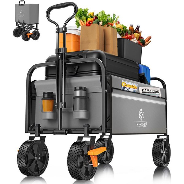 KESSER Bollerwagen, Bollerwagen faltbar Handwagen Transportkarre Gerätewagen max. 150kg