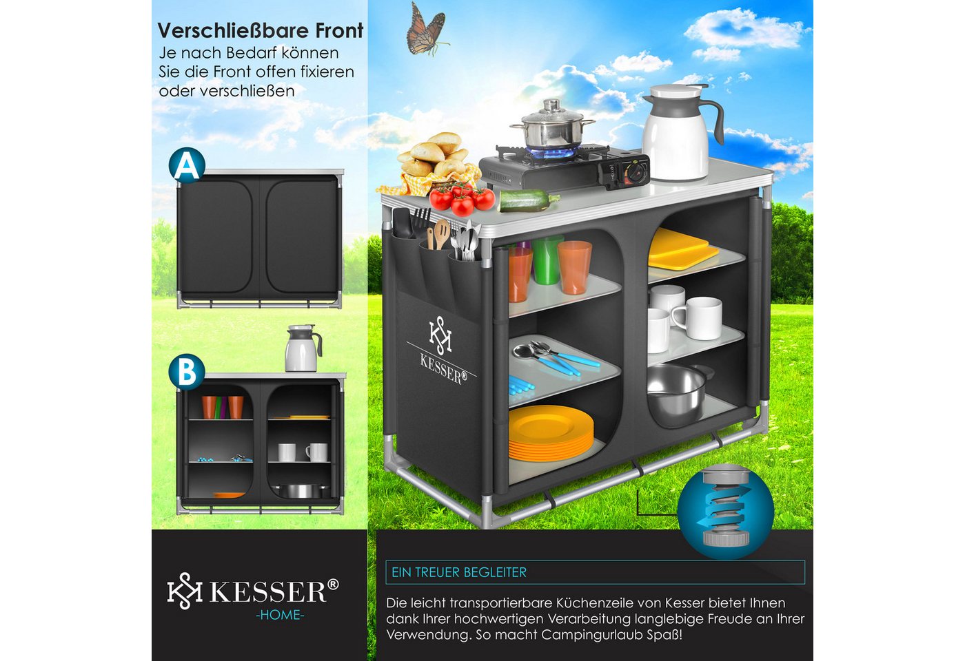 KESSER Campingschrank Campingschrank, Campingküche mit Aluminiumgestell – Bild 5 von 5