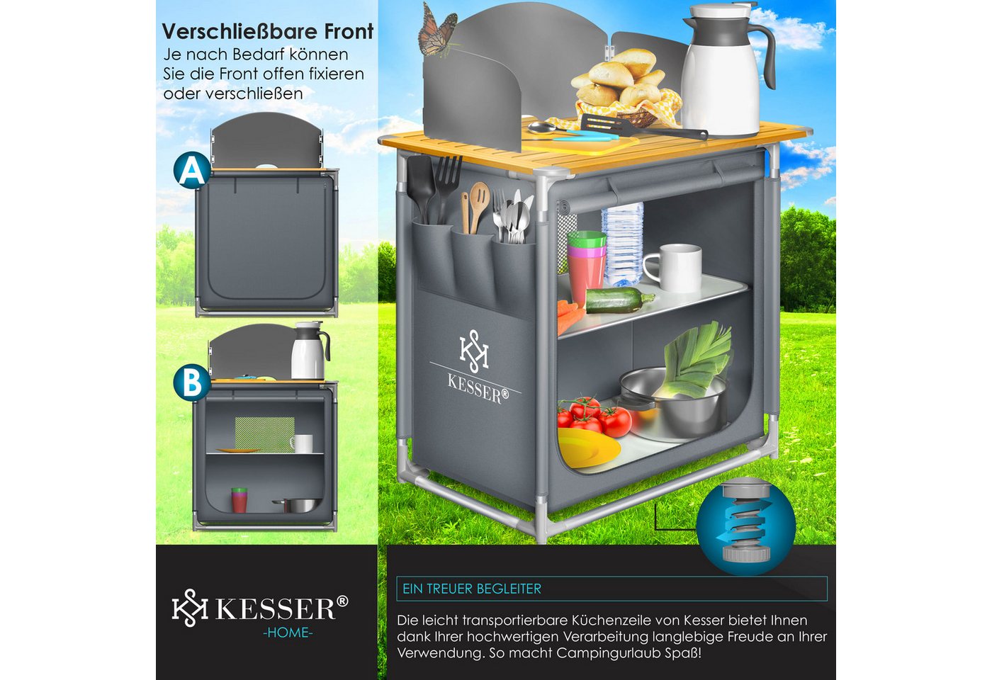 KESSER Campingschrank Campingschrank, Campingküche mit Aluminiumgestell – Bild 5 von 5