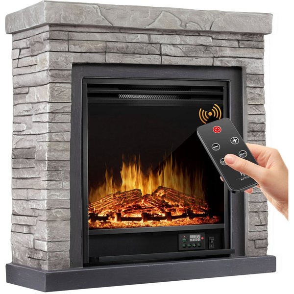 KESSER Elektrokamin, Elektrokamin Standkamin Kamin elektrisch mit LED 3D-Flamme